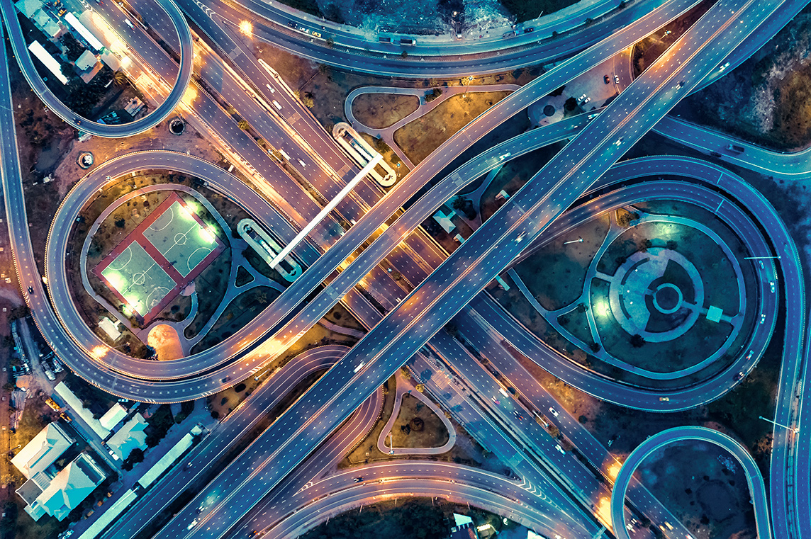 gros échangeur d'autoroute